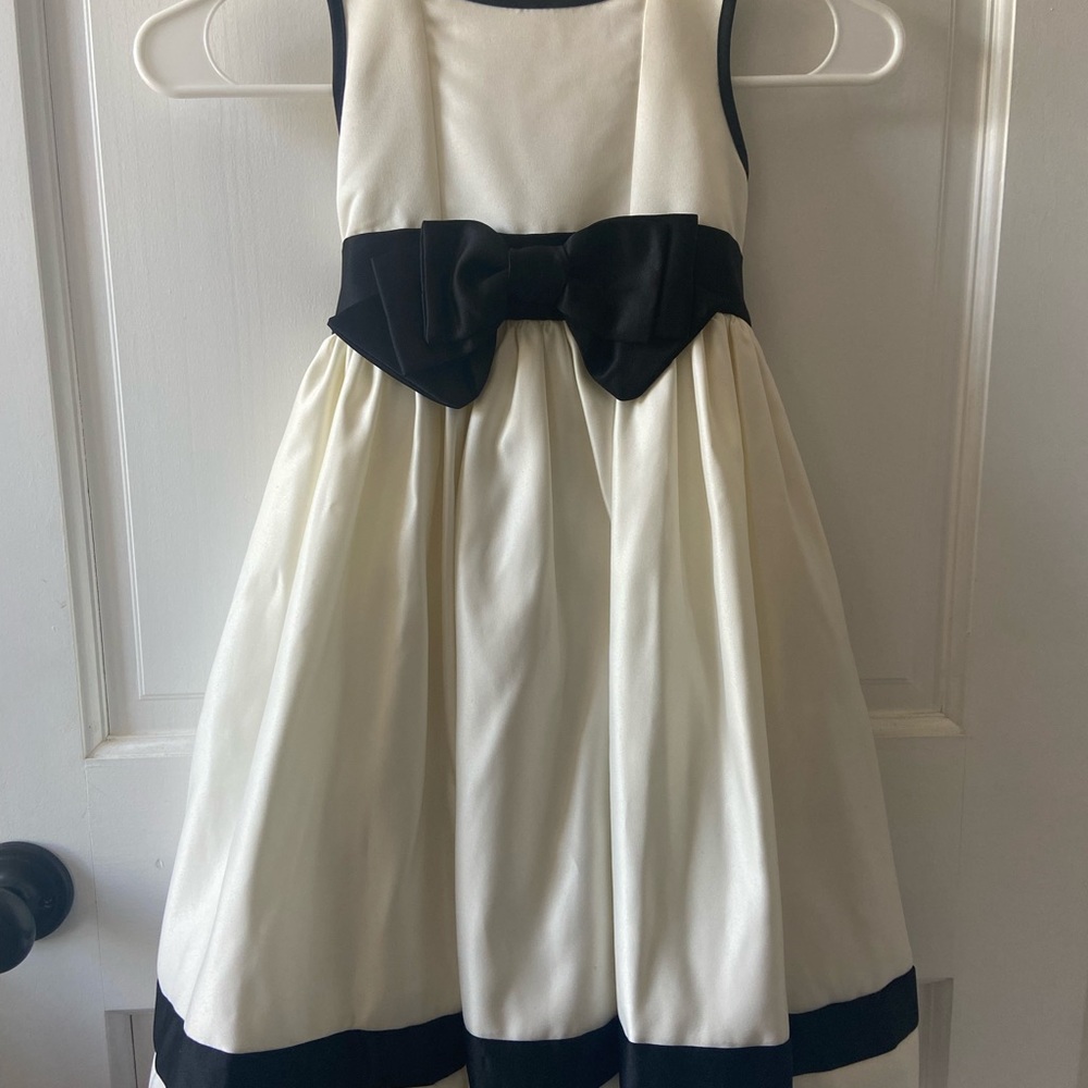 Cream and white full girls dress